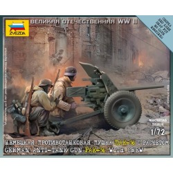 Zvezda 6114 1:72 WWII German Pak-36 Anti-tank Gun with Crew