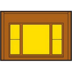 DPM 30167 HO One-Story Wall Sections w/20th Century Window Kit