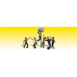 Woodland Scenics A2207 N Scale Shootin' Hoops Basketball Figures (6)
