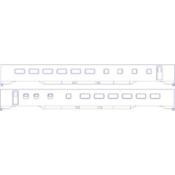 American Model Builders 1402 HO Norfolk & Western D-1 Diner Car Laser-