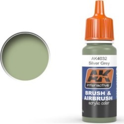AK Interactive 4032 Silver Grey Acrylic Paint 17ml Bottle