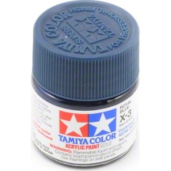 Tamiya 81503 Acrylic Mini X3, Royal Blue Acrylic Paint