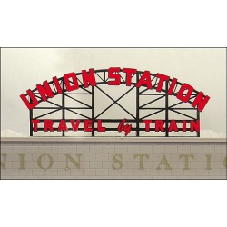 Miller Engineering 3881 HO/O Union Station Animated Neon Billboard