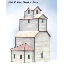 American Model Builders 166 HO Alton Country Grain Elevator Wood Kit
