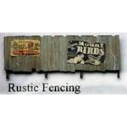 Model Tech Studios D1031PS N Scale Pre Aged Rustic Fencing w/Signs