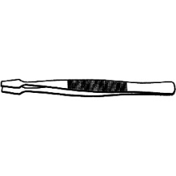 Zona 37543 Tweezers flat blade 4.5