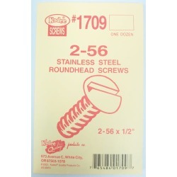 Kadee 1709 Stainless Steel Screws 2-56 x 1/2 (12)