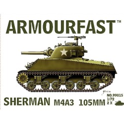 Armourfast 99015 1:72 Sherman M4A3 Tank w/105mm Gun