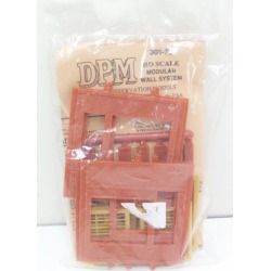 DPM 30172 HO Dock Level Wall Sections w/Steel Sash Entry Kit