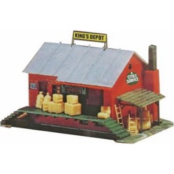 Model Power 625 HO Scale 1940's Era RR Depot Kit