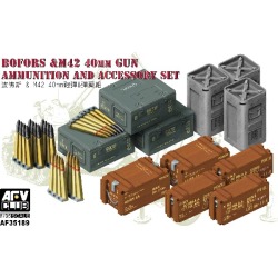 AFV Club 35189 1:35 British Bofors & M42 40mm Gun Ammo & Accessory Set