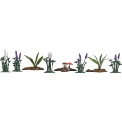 Busch 1234 HO Lupines Ferns & Mushrooms (8)