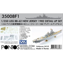 Pontos Model 350081 1:350 USS New Jersey BB62 1982 Detail Set for Tami