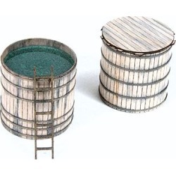 American Model Builders 390 HO Wood Storage Vat Kit LASERkit 4-Pack