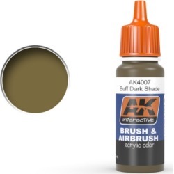 AK Interactive 4007 Buff Dark Shade Acrylic Paint 17ml Bottle