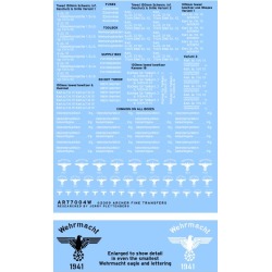 Archer Fine Transfers 77004W 1:35 German WWII Ammo Box Stencils (White