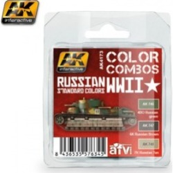 AK Interactive 4173 Color Combos: Russian WWII Standard Acrylic Paint