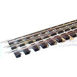 Gargraves WT-102-6 O Gauge 3 Rail Phantom Stainless 6.2" Wood Tie Sect
