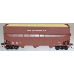 Bowser 57012 HO Undecorated 70-Ton 3-Bay Offset-Side Woodchip Hopper