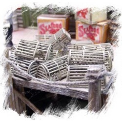 Bar Mills 47 HO Lobster Traps (8) For HO & S Scales