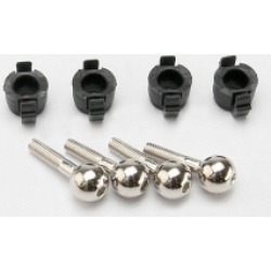 Traxxas 7033 1/16 Pivot Balls (4) & Caps (4): Slash, E-Revo