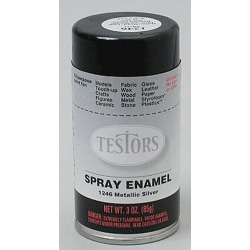 Testors 1246 Metalic Silver Plastic Safe Enamel - Spray Can