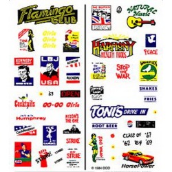 Woodland Scenics DT561 Dry Transfers--1960's Signs & Posters