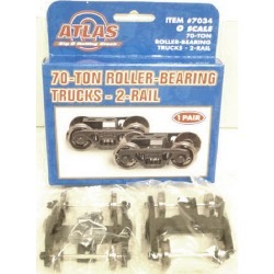 Atlas 7034 O Scale 70-Ton Die-Cast 2-Rail Roller-Bearing Trucks w/Rota