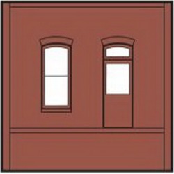 DPM 30136 HO Dock Level Wall Sections w/Rectangular Entry Kit