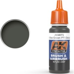 AK Interactive 4072 Khaki Green Acrylic Paint 17ml Bottle