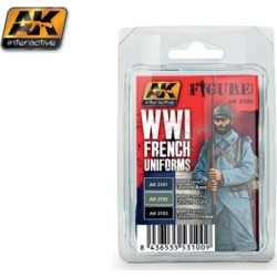AK Interactive 3100 Figure Series: WWI French Uniforms Acrylic Paint S