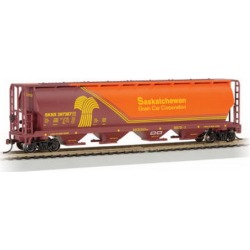 Bachmann 19153 N Saskatchewan Grain Car Corp. Cylindrical 4-Bay Grain
