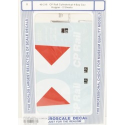 Microscale 48-216 CP Cylinderical 4 Bay Hopper Decals