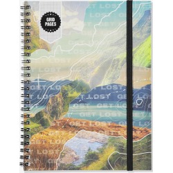 Typo - A5 Spinout Notebook Grid Page - Digital mountain