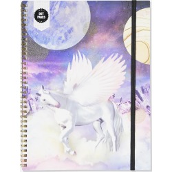 Typo - A4 Spinout Notebook Dot Page - Boho unicorn