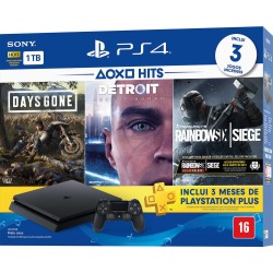 Console PlayStation 4 Slim 1 TB Hits Bundle 5 + 3 Jogos