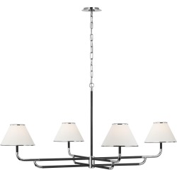 Visual Comfort Signature Collection Marie Flanigan Rigby 54 Inch 4 Light LED Chandelier Rigby - MF5055PNEBL - Transitional found on Bargain Bro from 1-800Lighting for USD $2,051.24