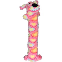 Multipet Loofa Pink Ribbon Dog Toy 12" Assorted Colors