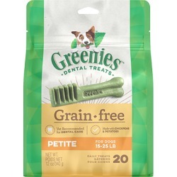 Greenies Grain Free Dental Treats for Dogs 12 oz Petite 20 Treats