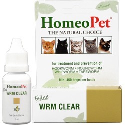 Wormers Medication, HomeoPet Wrm Clear Feline 15 ml