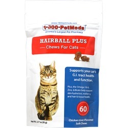 Hairball Plus Chews for Cats 60 ct