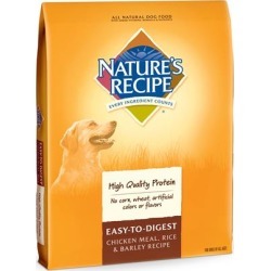 Nature's Recipe Easy to Digest Chicken Meal, Rice & Barley Dry Dog Food 30 lb