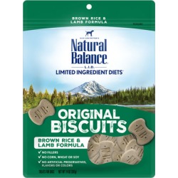 Natural Balance L.I.D. Limited Ingredient Diets Treats Brown Rice & Lamb Regular Breed 14 oz