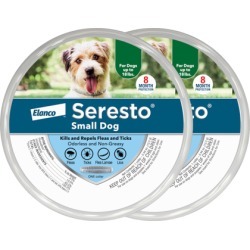 Seresto Small Dogs up to 18 lbs 15" collar length 2 pk Bundle