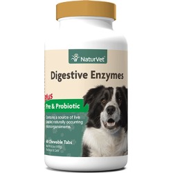 NaturVet Digestive Enzymes Plus Probiotic (tablets) 60 ct