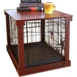 Dog Crate with Wooden Cover Large