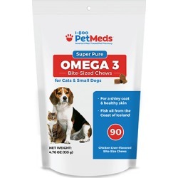 Super Pure Omega 3 Bite-Sized Chews Cats & Small Dogs 90 ct