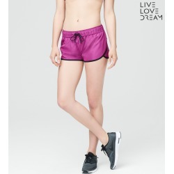 Aeropostale Lld Solid Running Shorts - Hollyhock, Small