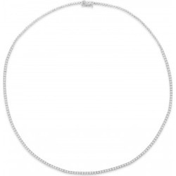 Diamond Tennis Choker Necklace for Women in 14k White Gold (2.00 ctw)