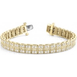 Diamond Multi-Row Link Bracelet 18k Yellow Gold (1.98ct)